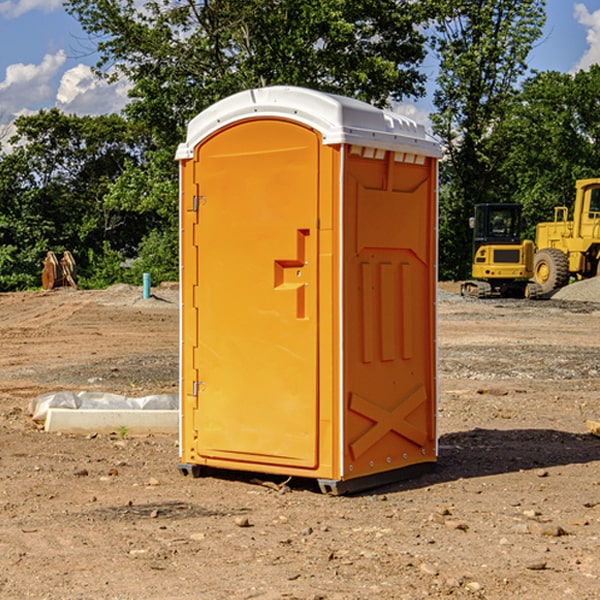 can i customize the exterior of the portable restrooms with my event logo or branding in Hardin County